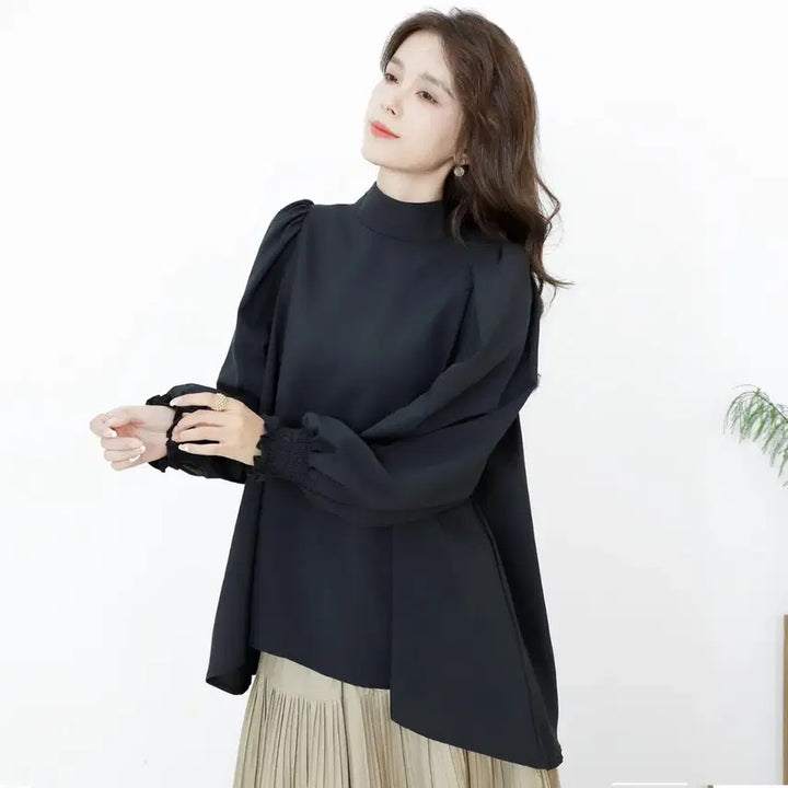 [BUNJANG] Unbranded Ribbon Blouse - Black / 리본 블라우스