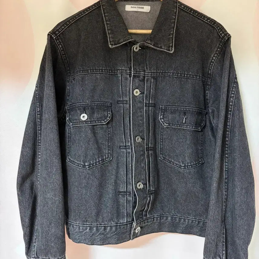 [BUNJANG] Matisse The Curator Black Denim Crop Jacket / 마티스더큐레이큐레이더 흑청 크롭 데님 자켓