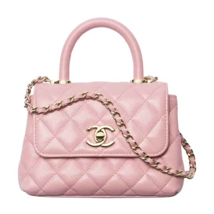 [BUNJANG] Chanel Coco Handle Mini Pink Bag (Sealed, Full Set) / 샤넬 코코핸들 미니 핑크(새상품- 풀셋)