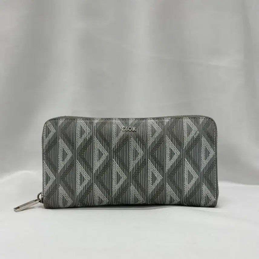 [BUNJANG] Dior CD Diamond Zip Wallet Gray / 디올 CD다이아몬드 지퍼돌이지갑 그레이