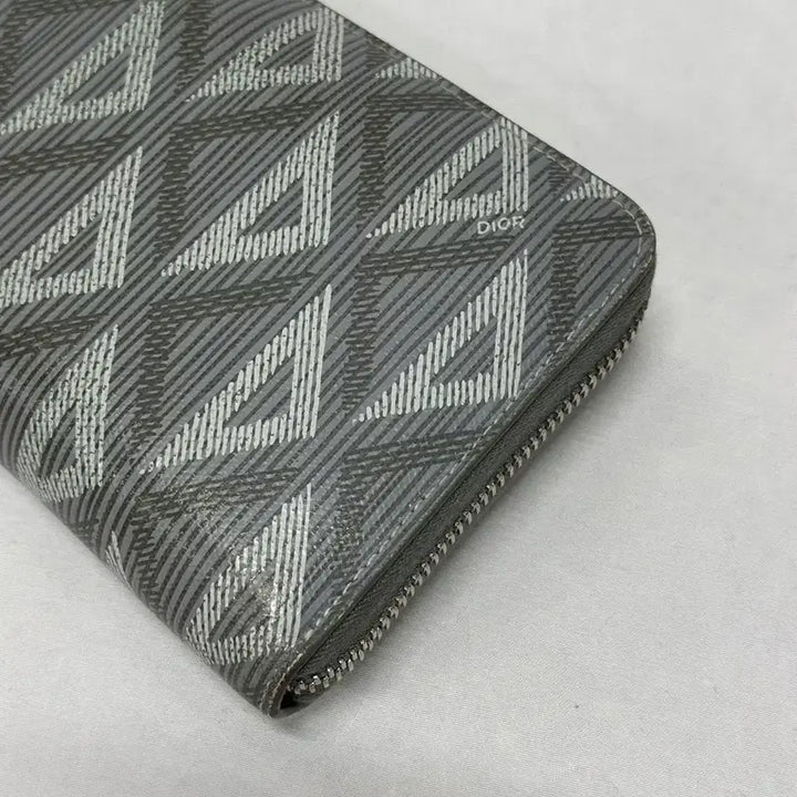 [BUNJANG] Dior CD Diamond Zip Wallet Gray / 디올 CD다이아몬드 지퍼돌이지갑 그레이