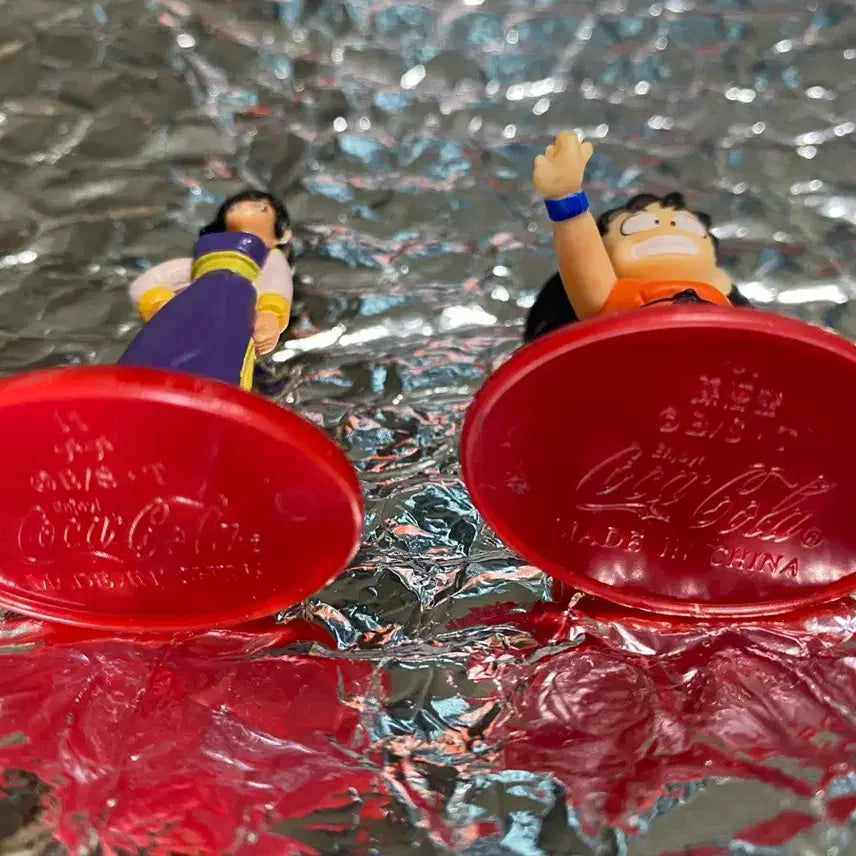 [BUNJANG] Dragon Ball Son Goku & Chi-Chi Figure Set (Coca-Cola Collaboration) / 드래곤볼 손오공, 치치 피규어 2종 일괄[코카콜라 콜라보(정품)]