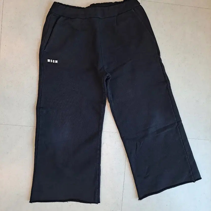 [BUNJANG] MSGM Black Wide Training Pants / MSGM 블랙 와이드 트레이닝 팬츠
