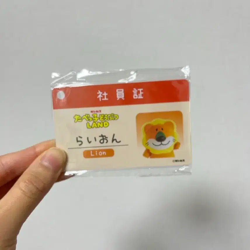[BUNJANG] Tabe-ko Dobutsu Lion ID Card New / 타베코도부츠 사자 사원증 새상품