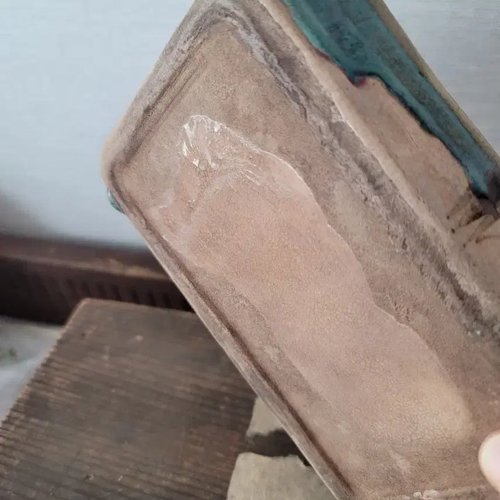 [BUNJANG] 18th Century Oribe Ware Ceramic Container / 골동품)18세기 오리베 장작가마 도자기합