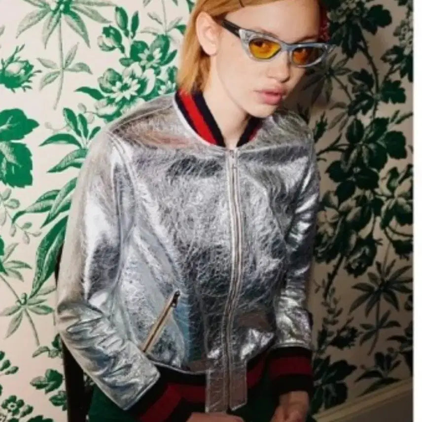 [BUNJANG] Gucci Leather Jacket (Silver) / 구찌 메탈실버 양가죽자켓 새상품급 팝니다!! 너무 예쁜 아이템!