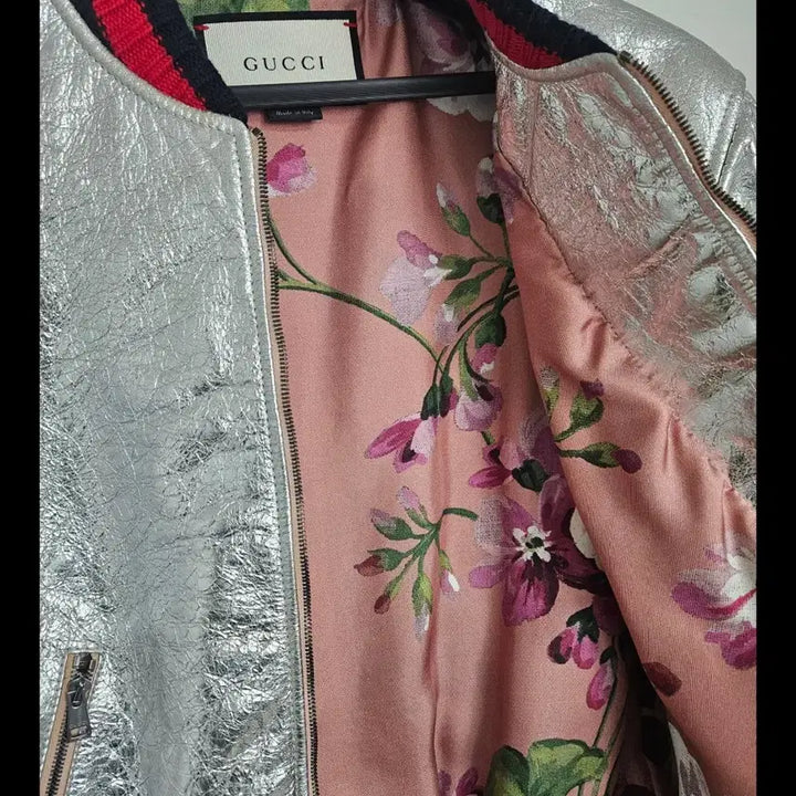 [BUNJANG] Gucci Leather Jacket (Silver) / 구찌 메탈실버 양가죽자켓 새상품급 팝니다!! 너무 예쁜 아이템!