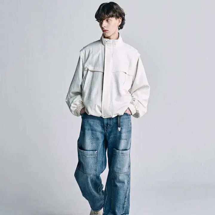 [BUNJANG] NOUN Detachable Volume Jumper Jacket (Oatmeal) / [품절]노운 디테쳐블 볼륨 점퍼 자켓(오트밀/1사이즈)인템포무드시즈쿠어