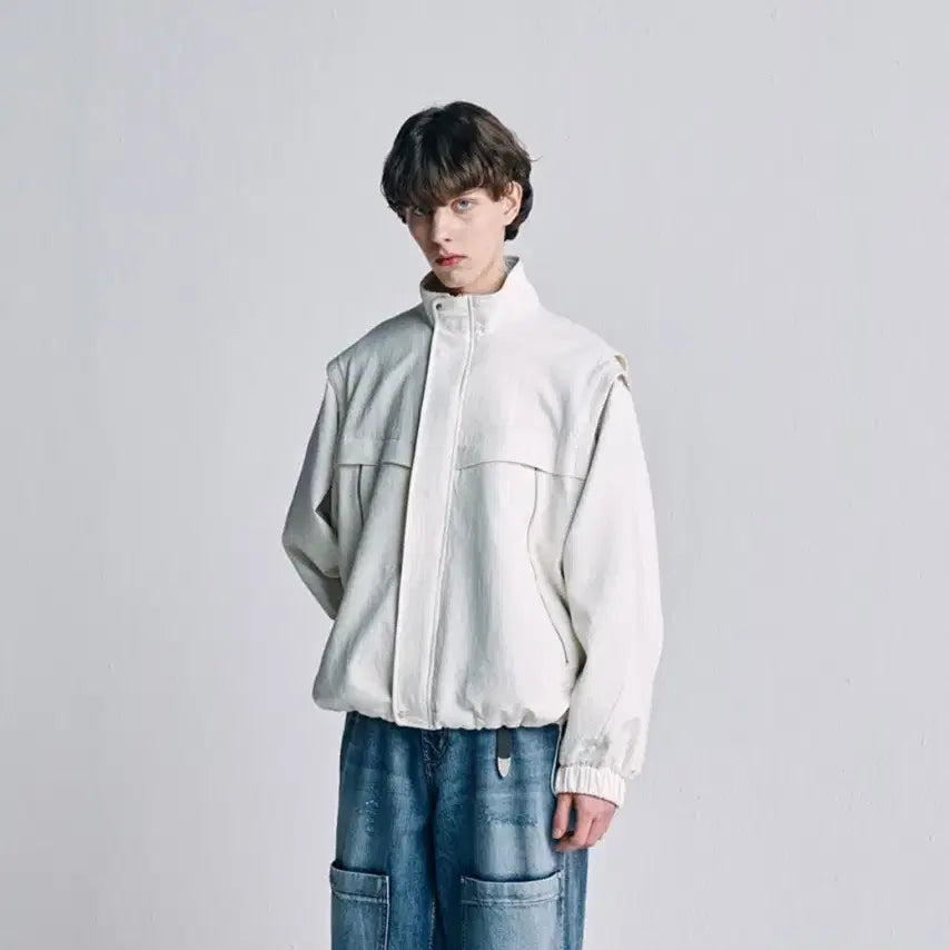 [BUNJANG] NOUN Detachable Volume Jumper Jacket (Oatmeal) / [품절]노운 디테쳐블 볼륨 점퍼 자켓(오트밀/1사이즈)인템포무드시즈쿠어