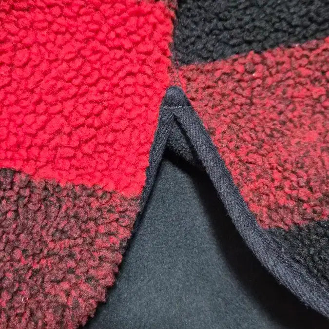 [BUNJANG] Old Navy Red Black Plaid Fleece Jacket (Size S) / 올드네이비 레드 블랙 체크 뽀글이 플리스 자켓