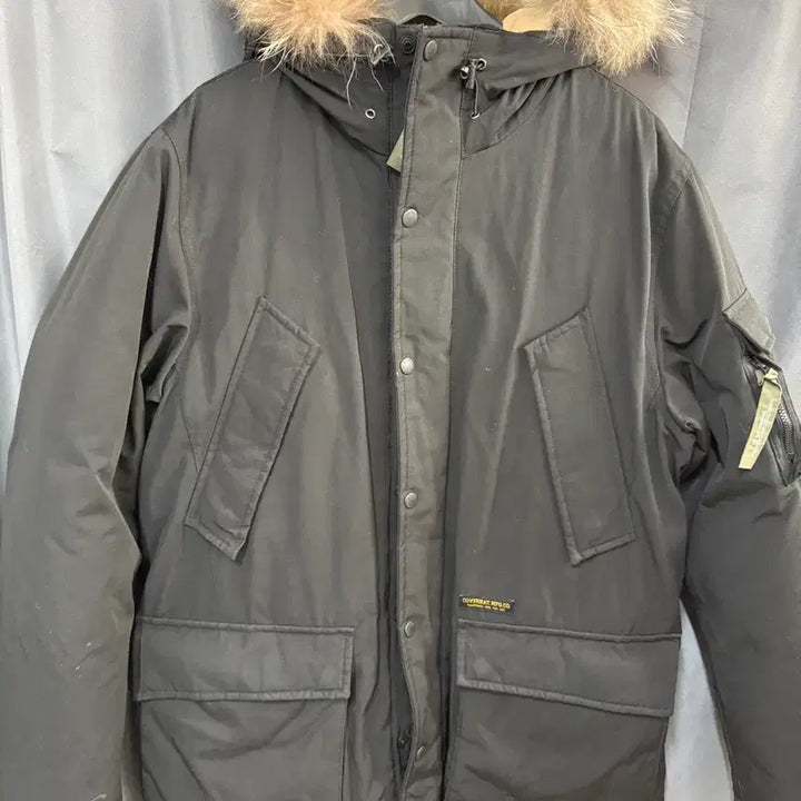 [BUNJANG] Covernat Duck Down Padded Hoodie Black / 커버낫 후드 덕다운 패딩 블랙