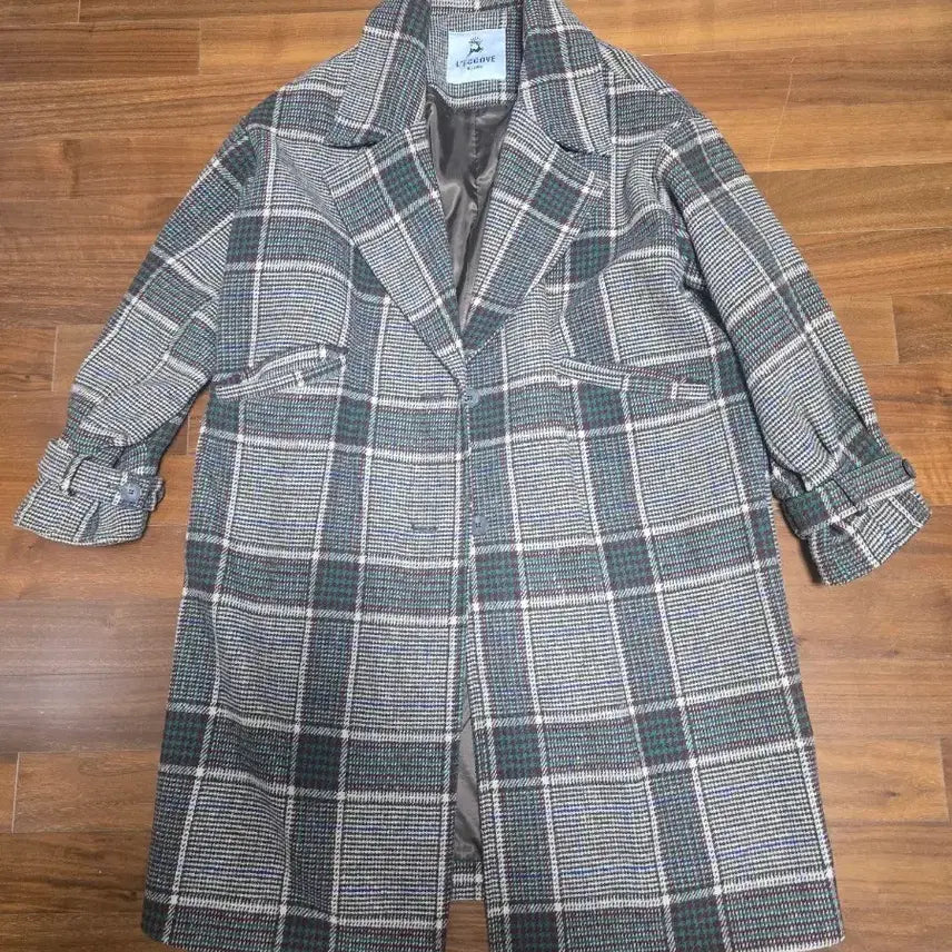 [BUNJANG] LE GROVE Check Long Coat / 르그로브 체크 롱 코트