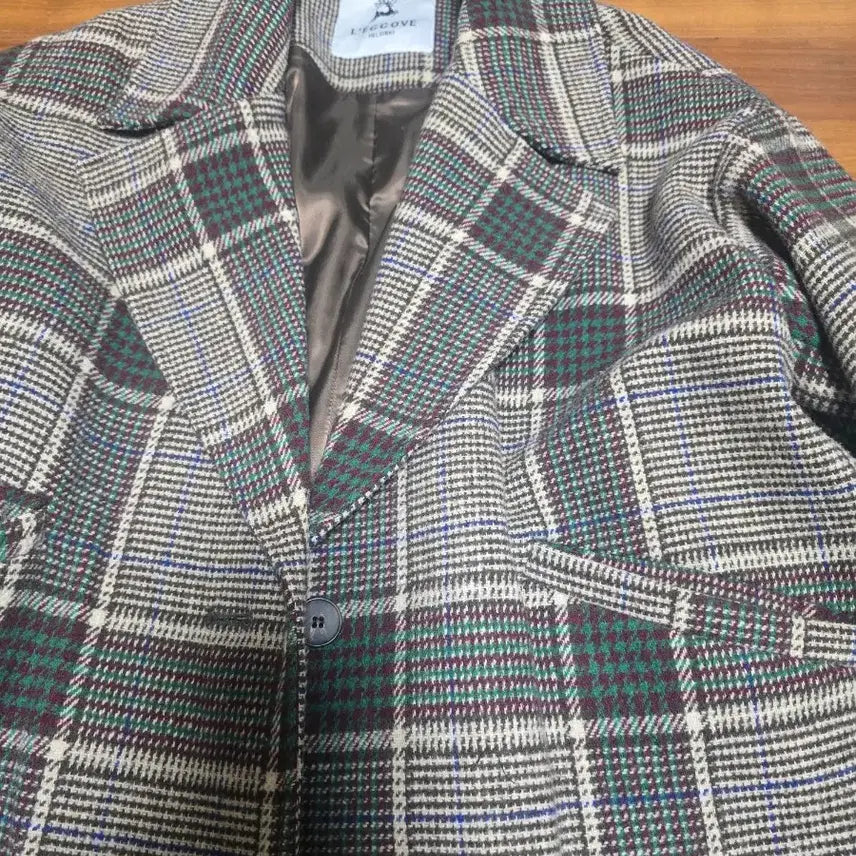 [BUNJANG] LE GROVE Check Long Coat / 르그로브 체크 롱 코트
