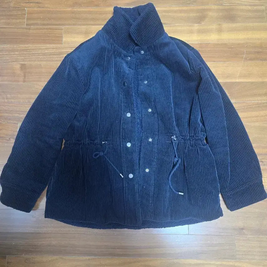 [BUNJANG] Navy Corduroy Short Jacket / 네이비 코듀로이 숏 야상 점퍼