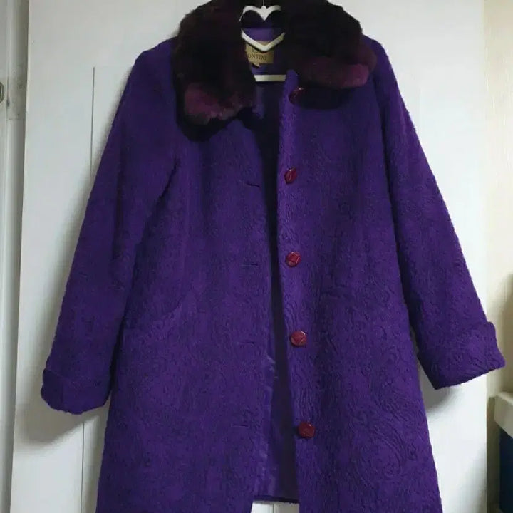 [BUNJANG] MONTINI Rabbit Fur Collar Coat / MONTINI 코트 목부분 토끼털 코트 66