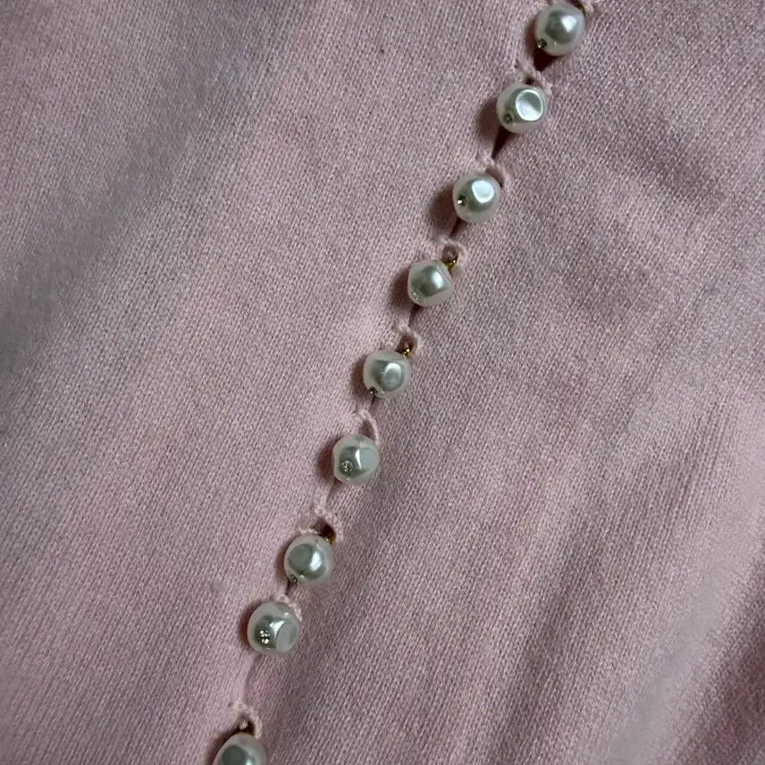 [BUNJANG] Pink Cashmere Short Sleeve Knit / 핑크캐시미어 반팔 니트