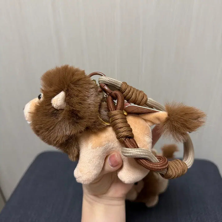 [BUNJANG] Lion Plush Bag Charm Keyring / 새상품) 12*10cm 큰사이즈 라이온 사자인형 백참 가방고리 키링