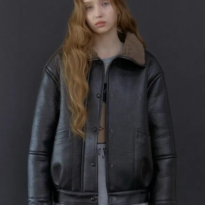 [BUNJANG] Headerment Boston Echo Leather Mustang / 헤더먼트 보스턴 에코 레더 무스탕