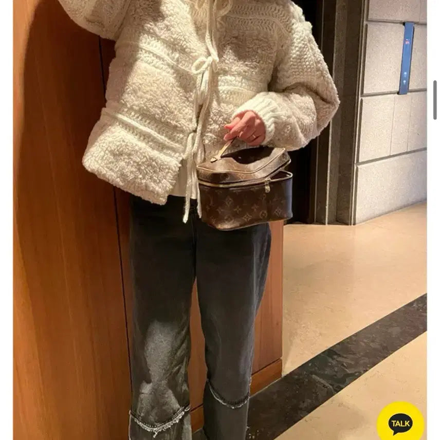 [BUNJANG] Fringe Boucle Jacket Cardigan / 프린지 부클 자켓 가디건