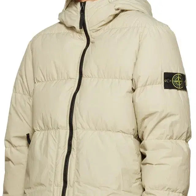 [BUNJANG] Stone Island Naslan Hooded Down Padded Jacket / 스톤아일랜드 나슬란 후드 다운패딩 베이지 L팝니다.