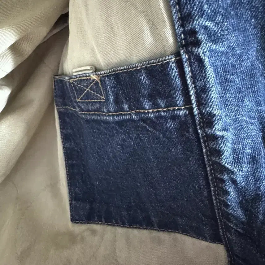 [BUNJANG] ZARA Contrasting Collar Denim Jacket / 자라 콘트라스팅 칼라 데님 자켓 블루