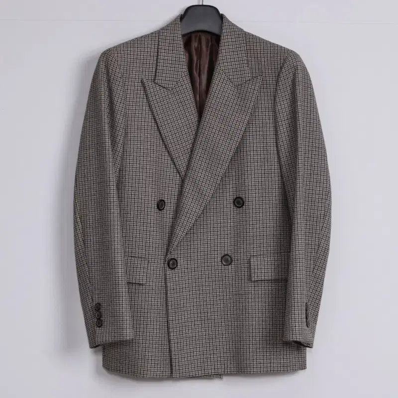 [BUNJANG] Solid Homme Check Double Breasted Jacket / 솔리드옴므 체크 더블 브레스트 자켓 48
