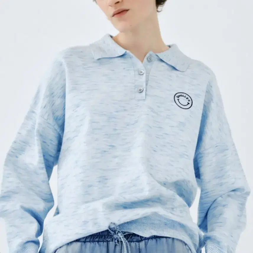 [BUNJANG] Juicy Judy Collared Pullover Knit Top / 쥬시쥬디 셔츠 카라 풀오버 니트 / 여성 니트/ 여자 니트