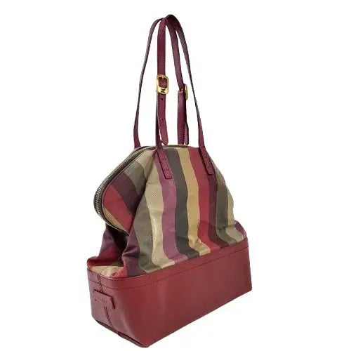 [BUNJANG] Fendi Multicolor Stripe Tote/Shoulder Bag / 정품 펜디 피칸 스트라이프 멀티컬러 토트/숄더백