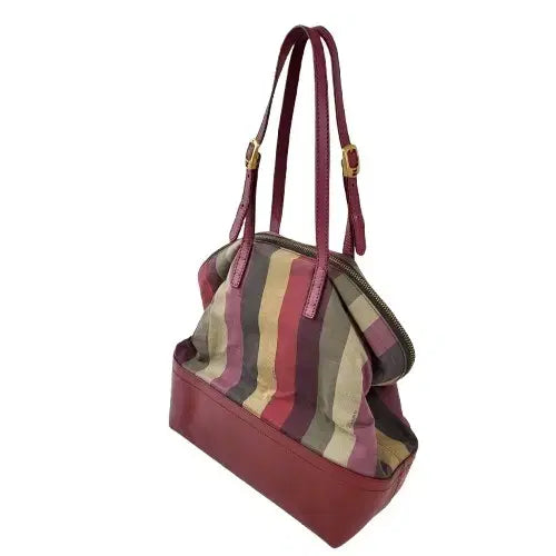 [BUNJANG] Fendi Multicolor Stripe Tote/Shoulder Bag / 정품 펜디 피칸 스트라이프 멀티컬러 토트/숄더백