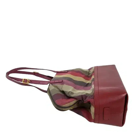 [BUNJANG] Fendi Multicolor Stripe Tote/Shoulder Bag / 정품 펜디 피칸 스트라이프 멀티컬러 토트/숄더백