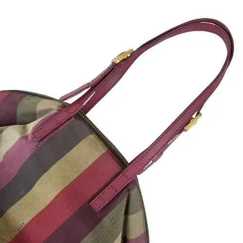 [BUNJANG] Fendi Multicolor Stripe Tote/Shoulder Bag / 정품 펜디 피칸 스트라이프 멀티컬러 토트/숄더백
