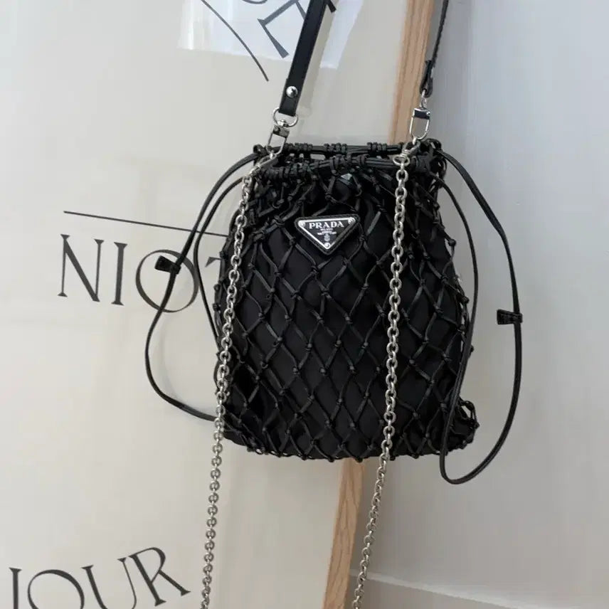 [BUNJANG] Prada Net Bucket Bag Crossbody / [A+ 정품] 프라다 네트 버킷백 크로스