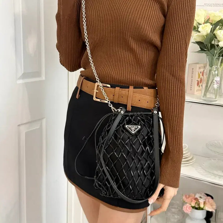 [BUNJANG] Prada Net Bucket Bag Crossbody / [A+ 정품] 프라다 네트 버킷백 크로스