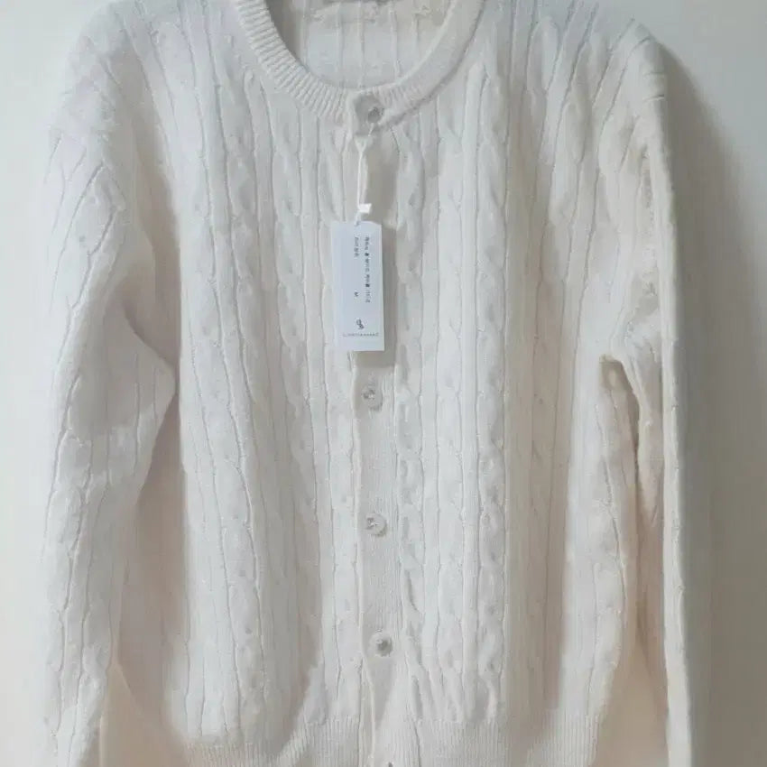 [BUNJANG] Merino Wool 100% Ivory Cardigan / (새상품)메리노울100%가디건
