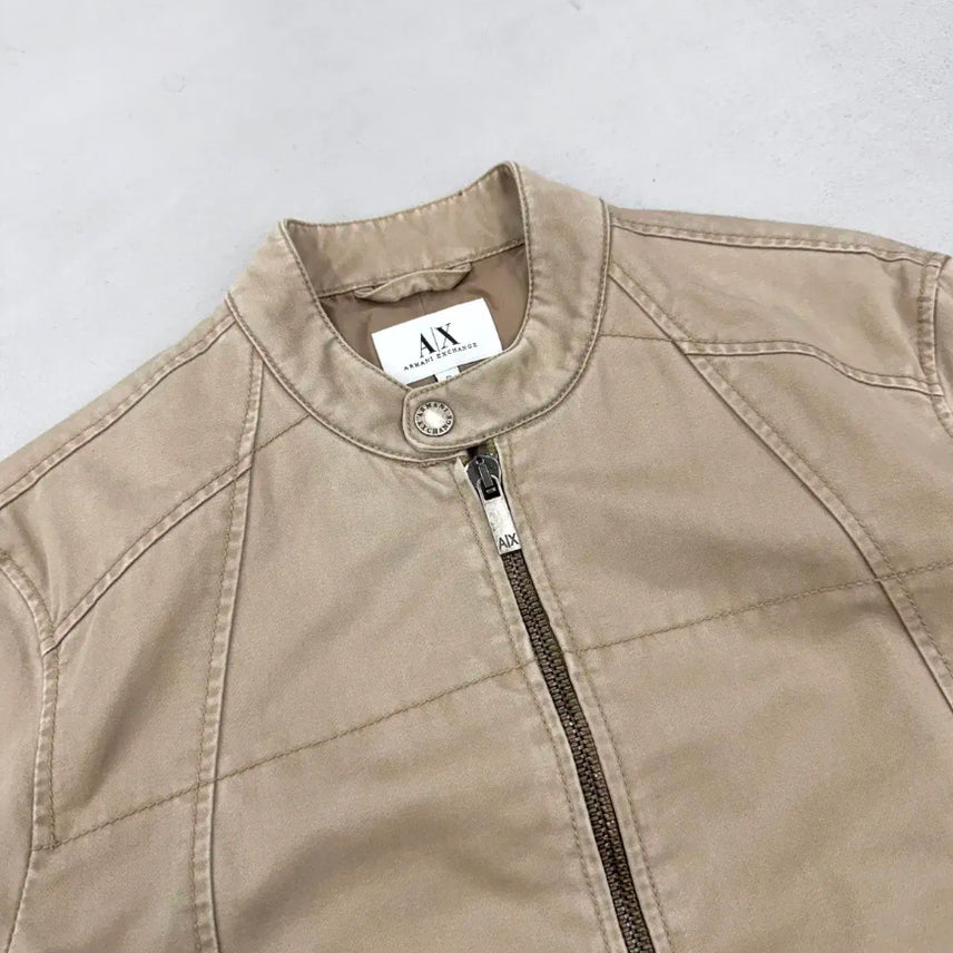 [BUNJANG] A/X Armani Exchange Two-Way Biker Jacket / [S] A/X 아르마니 익스체인지 투웨이 절개 바이커 자켓