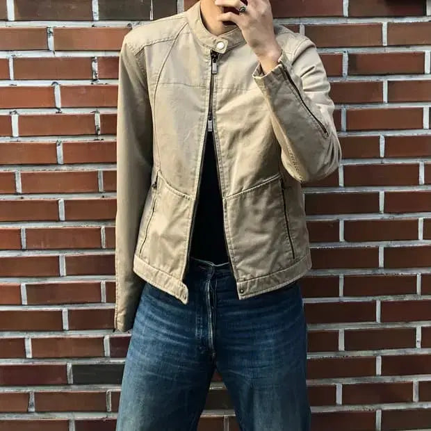 [BUNJANG] A/X Armani Exchange Two-Way Biker Jacket / [S] A/X 아르마니 익스체인지 투웨이 절개 바이커 자켓