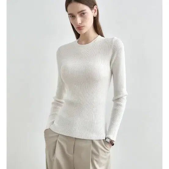 [BUNJANG] Mongdol Knit Sweater / 몽돌 골지니트 새것 F