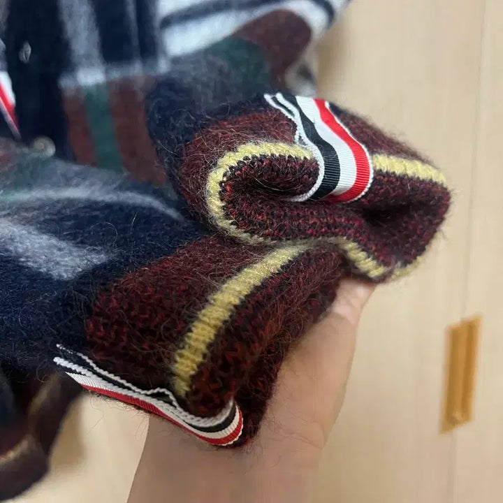 [BUNJANG] Thom Browne Hector Mohair Cardigan / (5)톰브라운 타탄체크 헥터 모헤어 가디건