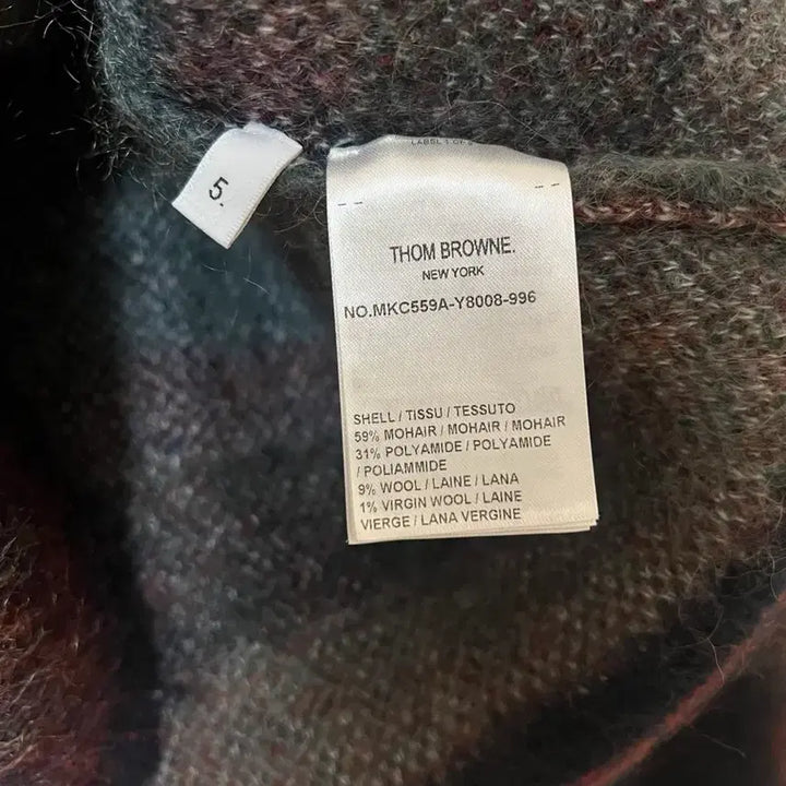 [BUNJANG] Thom Browne Hector Mohair Cardigan / (5)톰브라운 타탄체크 헥터 모헤어 가디건