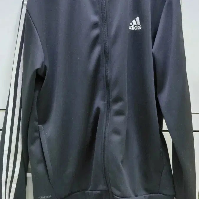 [BUNJANG] Adidas Three Stripes Track Jacket Black Jersey / 아디다스 삼선 트레이닝 자켓 블랙 져지