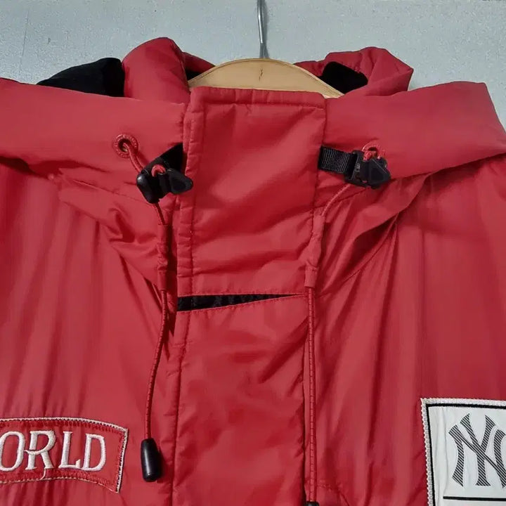 [BUNJANG] MLB Duck Down Red Long Padded Jacket / MLB 패딩