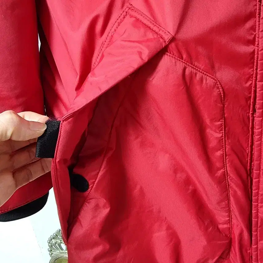 [BUNJANG] MLB Duck Down Red Long Padded Jacket / MLB 패딩