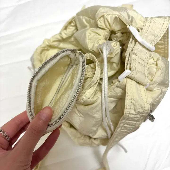 [BUNJANG] Atte Vanessa Bruno Lemon Yellow Backpack/Shoulder Bag S / 아떼바네사브루노 리본백팩 겸 숄더백 레몬옐로우 S