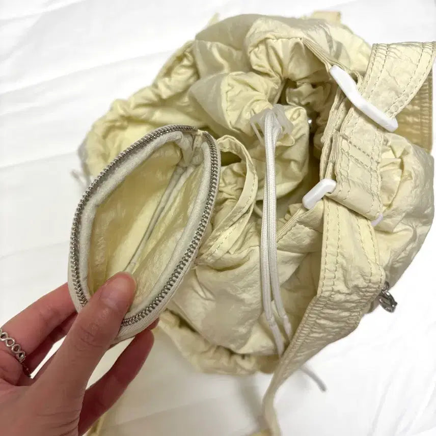 [BUNJANG] Atte Vanessa Bruno Lemon Yellow Backpack/Shoulder Bag S / 아떼바네사브루노 리본백팩 겸 숄더백 레몬옐로우 S