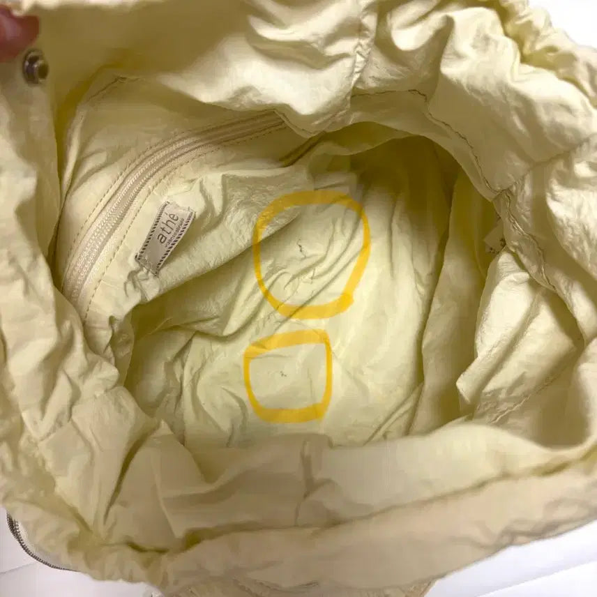 [BUNJANG] Atte Vanessa Bruno Lemon Yellow Backpack/Shoulder Bag S / 아떼바네사브루노 리본백팩 겸 숄더백 레몬옐로우 S