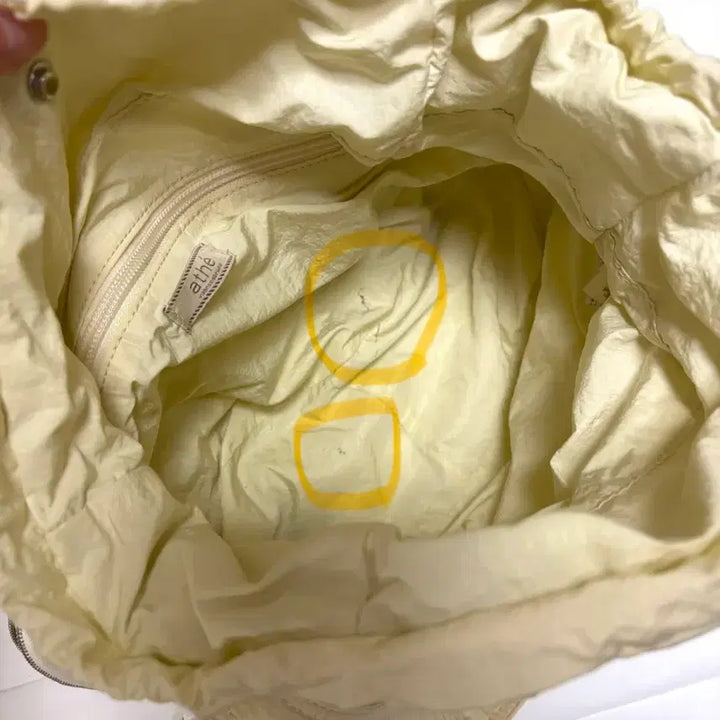 [BUNJANG] Atte Vanessa Bruno Lemon Yellow Backpack/Shoulder Bag S / 아떼바네사브루노 리본백팩 겸 숄더백 레몬옐로우 S