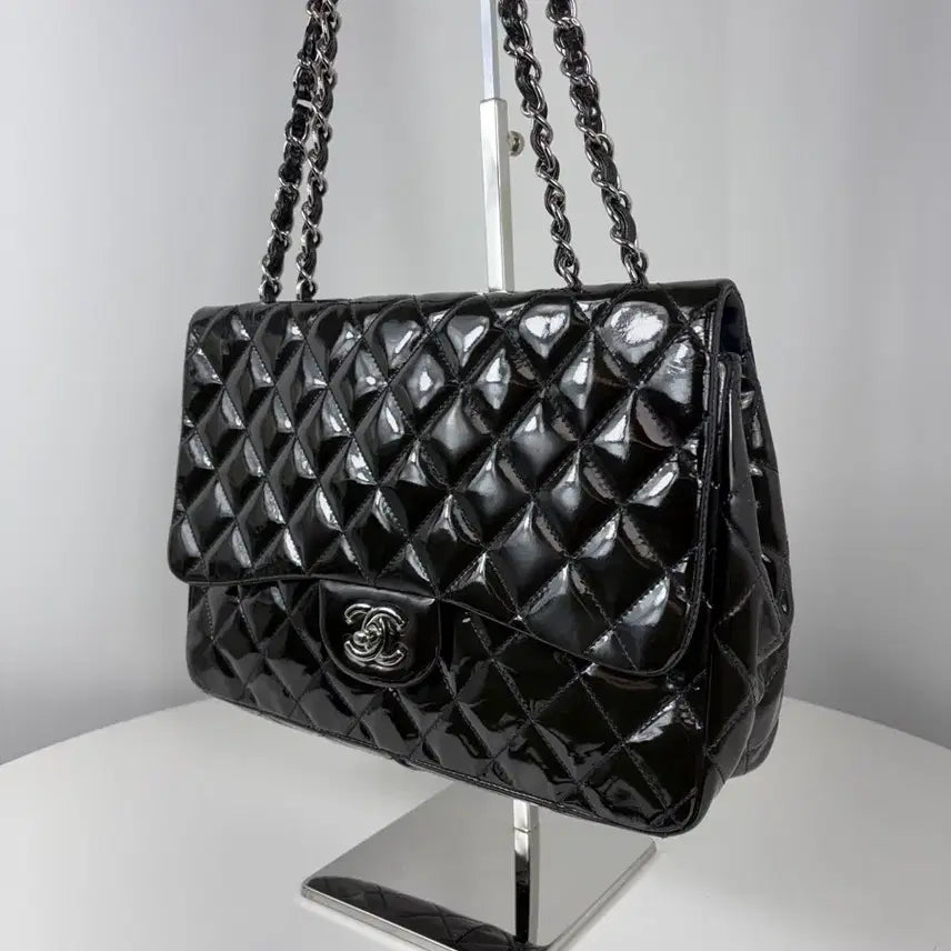 [BUNJANG] Chanel Patent Leather Large Flap Bag / 13번대 샤넬 페이던트 라지 플랩백