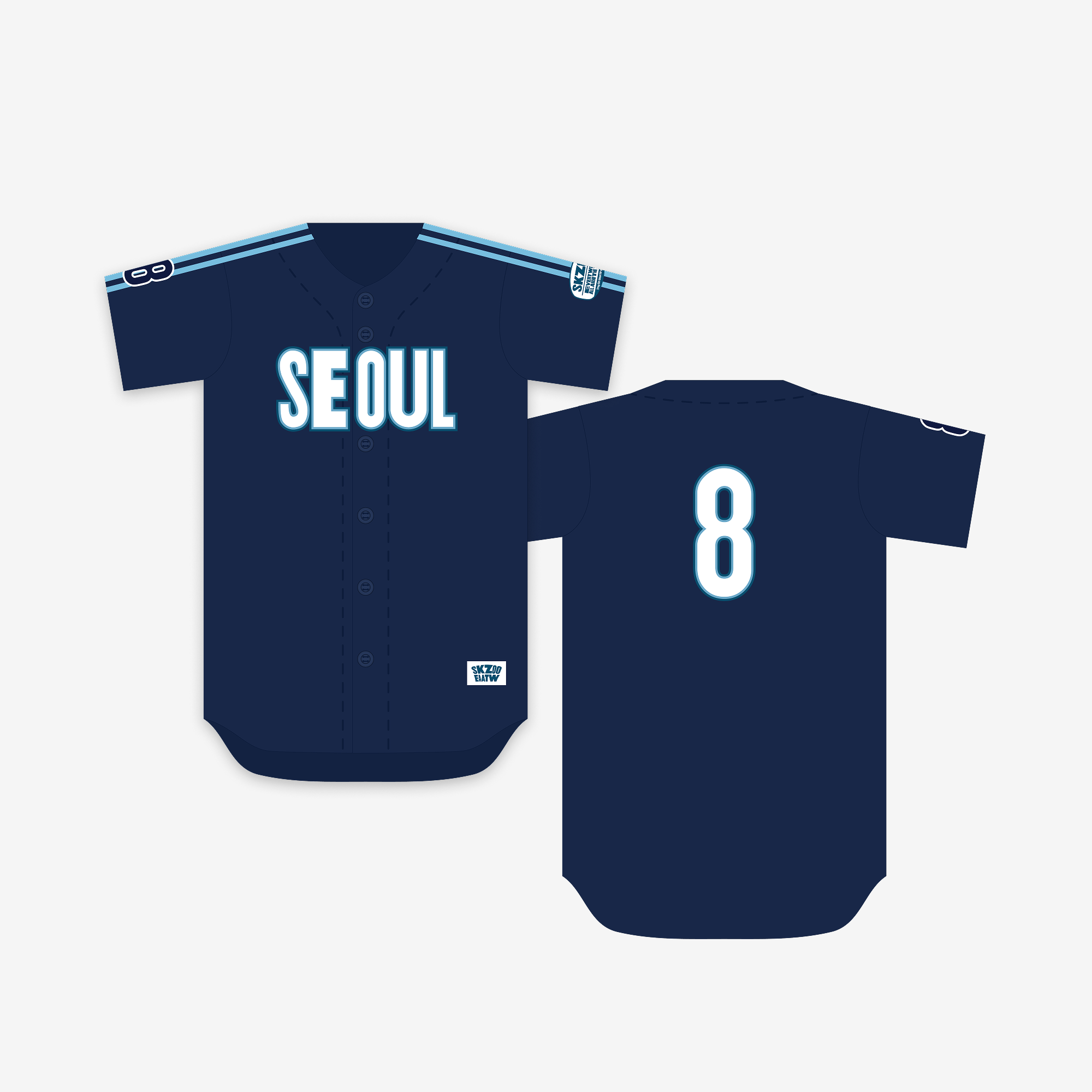 [Stray Kids] BASEBALL JERSEY SEOUL Ver. - SKZOO Everywhere All Around The World
