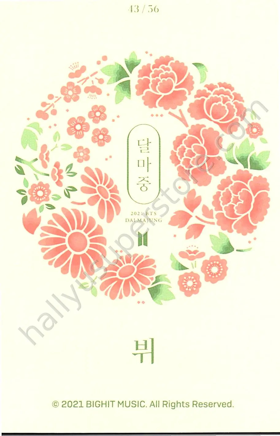 BTS - V - Dalmajung 2021 43/56 mini photocard