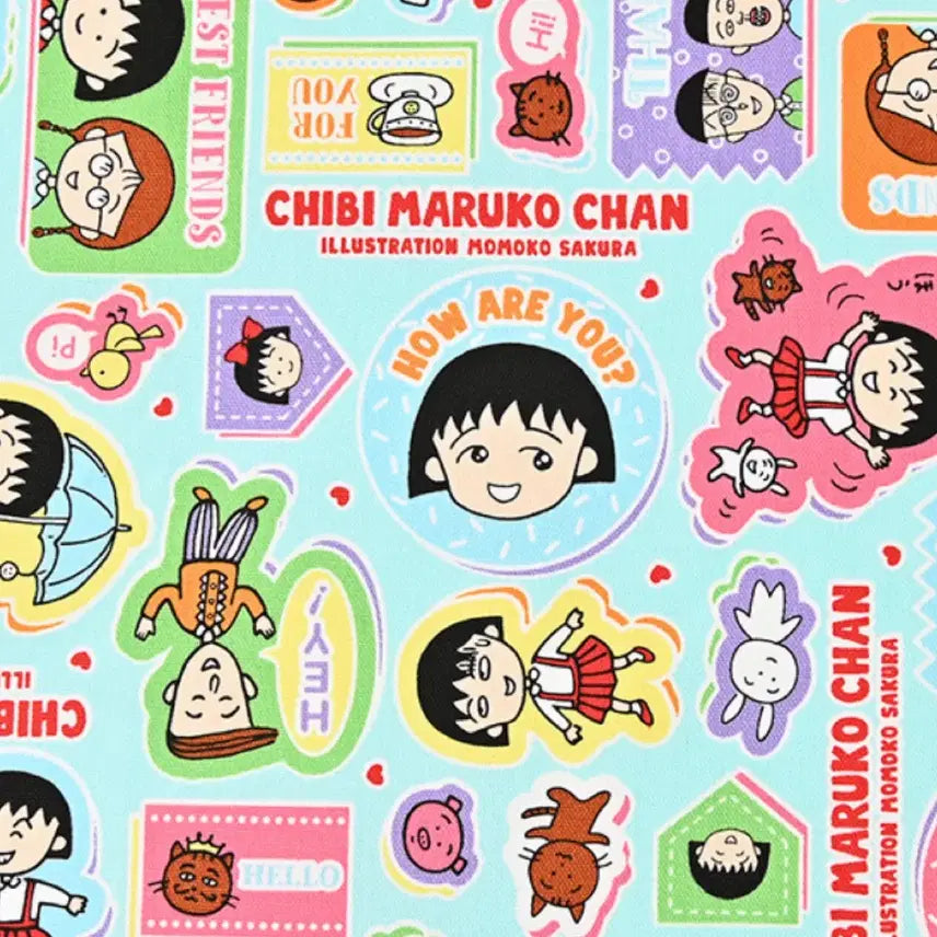 [BUNJANG] Chibi Maruko Handmade Fabric Cover/Holder Set / 핸드메이드)일본 치비마루코 다이어리커버 여권커버 티코스터 파우치 등